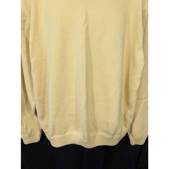 EDDIE BAUER! CORNMEAL YELLOW, 100% COTTON CREW NECK SWEATER! SZ XXL - Picture 4 of 9